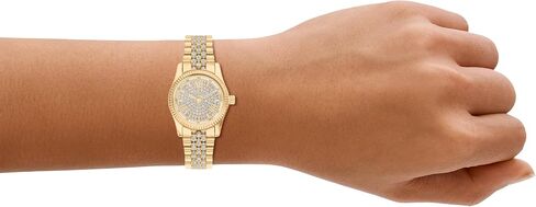 Michael Kors Women's Lexington Three-Hand Gold-Tone Stainless Steel Watch (Model: MK7575) in Kuwait