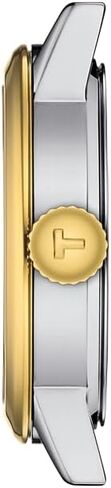 Tissot Womens Classic Dream Lady 316L Stainless Steel Case with Yellow Gold PVD Coating Quartz Watch, Yellow/Grey Dial (T1292102203100) in Kuwait