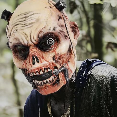 Creepy Halloween Zombie Mask,Scary Walking Dead Mask for Carnival Party Masquerade,Horror Biochemical Living Dead Masks in Kuwait