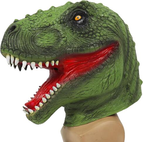 Funny Dinosaur Head Mask,Halloween Dino Mask,T-rex Cosplay Masks,Animal Headgear for Carnival Costume Party Masquerade in Kuwait