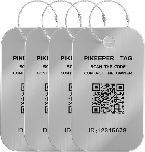 Smart QR Code Luggage Tags - Show Location When Scanned, Customizable Info with Privacy Protection, 4-Pack Waterproof & Durable Travel Labels for Suitcases, Backpacks & More in Saudi Arabia