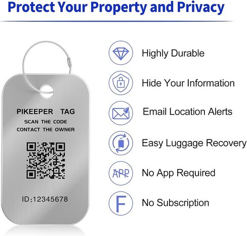 Smart QR Code Luggage Tags - Show Location When Scanned, Customizable Info with Privacy Protection, 4-Pack Waterproof & Durable Travel Labels for Suitcases, Backpacks & More in Saudi Arabia