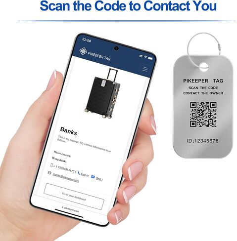 Smart QR Code Luggage Tags - Show Location When Scanned, Customizable Info with Privacy Protection, 4-Pack Waterproof & Durable Travel Labels for Suitcases, Backpacks & More in Saudi Arabia