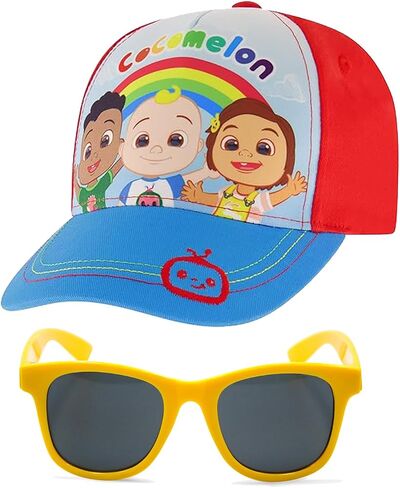 قبعة بيسبول للأطفال الصغار من CoComelon وBlippi، تتميز بـ Jj وTotom وYoyo، قبعة للأطفال مع نظارات شمسية in Kuwait