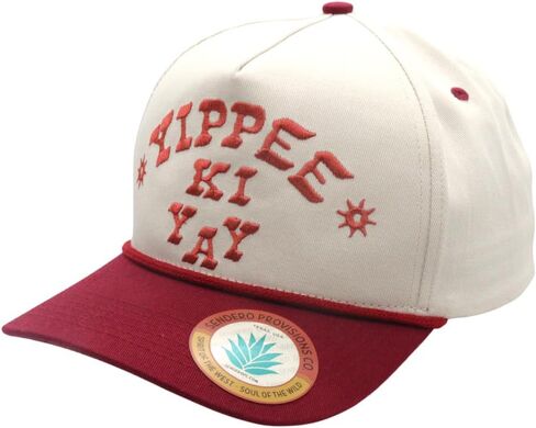 Sendero Provisions Co. Yippee Ki Yay Hat - Structured 5-Panel Snapback Rope Hat with Embroidered Design, Braided Rope Accent, Cotton Twill, Adjustable Fit, Western Style Outdoor Cap in Kuwait