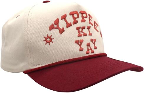 Sendero Provisions Co. Yippee Ki Yay Hat - Structured 5-Panel Snapback Rope Hat with Embroidered Design, Braided Rope Accent, Cotton Twill, Adjustable Fit, Western Style Outdoor Cap in Kuwait