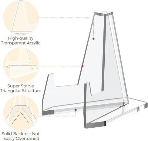 Suneerplay 35 Pack Card Stand Acrylic, Trading Card Holder, Mini Easel Display Stand, Challenge Coin Display, Clear Holder for Photocard, Photo, Medal, Collection in Saudi Arabia