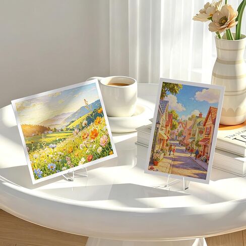 Suneerplay 35 Pack Card Stand Acrylic, Trading Card Holder, Mini Easel Display Stand, Challenge Coin Display, Clear Holder for Photocard, Photo, Medal, Collection in Saudi Arabia
