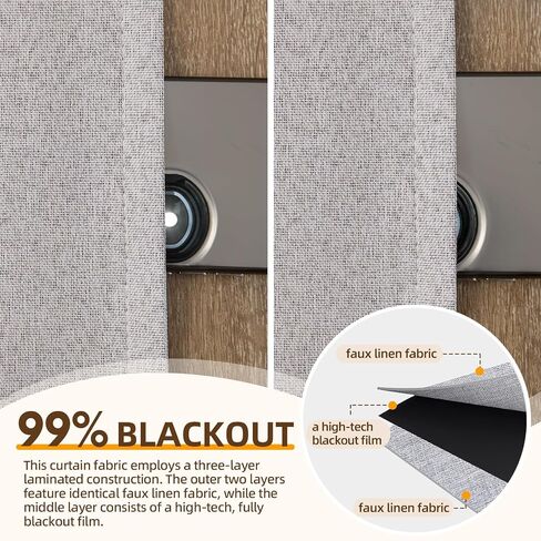 Pickluc Linen Kitchen Curtain 24 Inches Long, 100% Blackout Cafe Curtain for Small Window Treatment in Bathroom, Basement, RVs, Rod Pocket 2 Panels, W30 X L24 Inch, Natural in Saudi Arabia