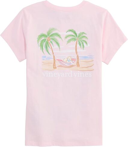 تي شيرت للفتيات من Vineyard Vines للفتيات في الولايات المتحدة الأمريكية بألوان مائية ذات أكمام قصيرة وجيب in Kuwait