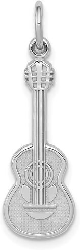 14K White Gold Acoustic Guitar Charm Music Pendant in Kuwait