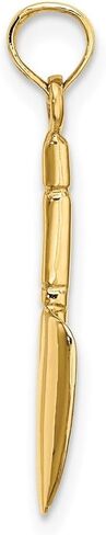 Diamond2Deal 3-D Trowel Garden Tool Charm Pendant 14k Yellow Gold (L-0.8 In, W-0.22 In) in Kuwait