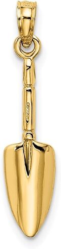 Diamond2Deal 3-D Trowel Garden Tool Charm Pendant 14k Yellow Gold (L-0.8 In, W-0.22 In) in Kuwait