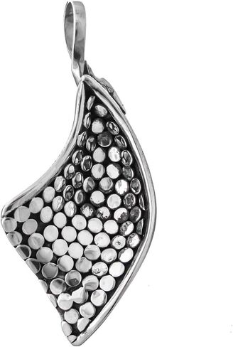 925 Sterling Silver Bali Handcrafted Filigree Dotted Pendant in Kuwait