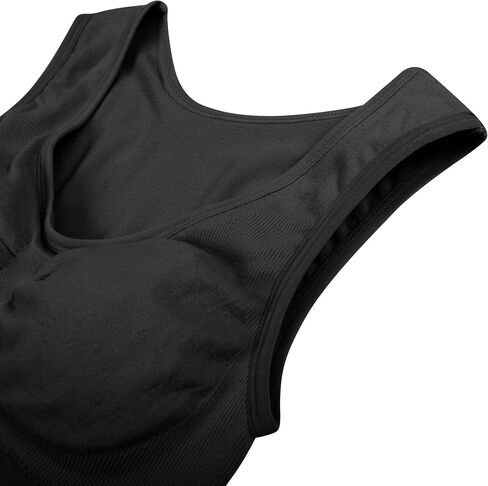 White White Women's Tummy Control Shapewear Tank Tops W/Removable Pads Tops Slimming Body Shaper Camisole Neck Compression(XL Size) in Saudi Arabia
