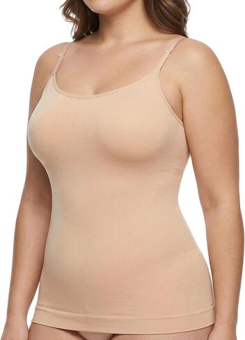 KYLELOVE Women Shapewear Camisole,Round Neck Body Shaper Compression Cami Slimming Tank Tops for Women Tummy Control Camisole in Saudi Arabia