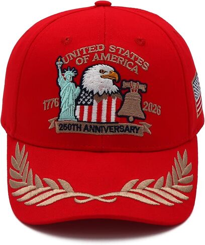 250 Anniversary USA Hat Embroidered United States 250th Hat Adjustable Eagle Caps Patriotic Hats for Men Women in Saudi Arabia