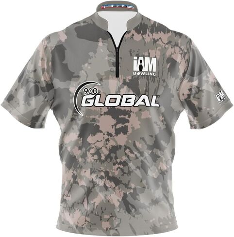 Logo Infusion Dye-Sublimated Bowling Jersey (Sash Collar) - I AM Bowling Fun Design 2052-9G - 900 Global - Airforce CAMO in Kuwait