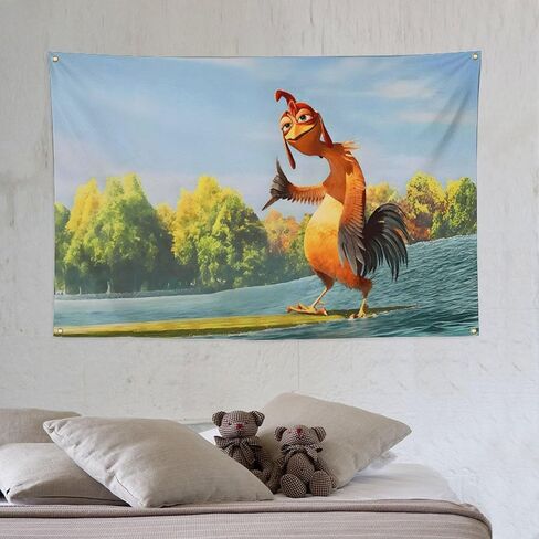 MIFANS Chicken Flag 3x5 Feet Funny Meme Banner Tapestry with Four Brass Grommets Wall Art Decor for Man Cave College Dorm Bedroom Outdoor Parties Events Festivals Gifts for Guys in Saudi Arabia