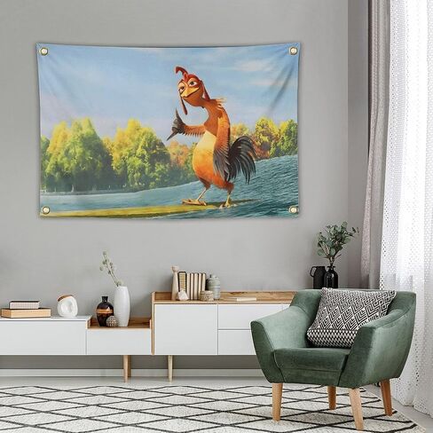 MIFANS Chicken Flag 3x5 Feet Funny Meme Banner Tapestry with Four Brass Grommets Wall Art Decor for Man Cave College Dorm Bedroom Outdoor Parties Events Festivals Gifts for Guys in Saudi Arabia