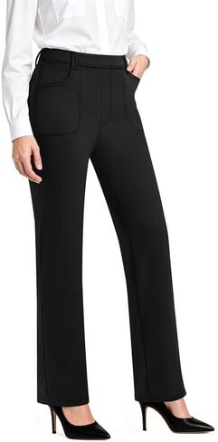 keriffe Womens Dress Pants High Waisted Business Casual Work Pants Pull On Slacks with Pockets in Saudi Arabia
