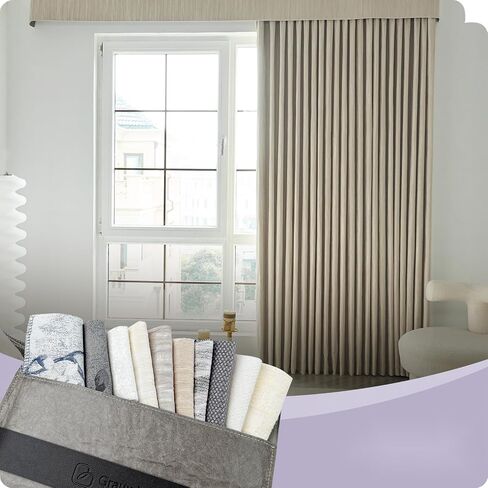 Graywind Custom Curtains Drapes for Sliding Door Room One-Way or Split Draw Curtain (Designed Series Fabric Samples) in Kuwait