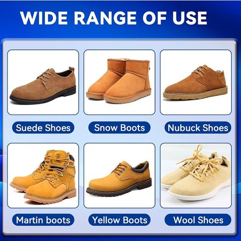 Suede Shoes Cleaner, No-Rinse Suede and Nubuck Cleaner with Brush & Towel, Shoe Cleaner Remove Stain & Water Mark for Suede Fabric in Saudi Arabia