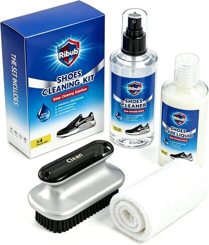 Shoe Cleaning Kit & Sneaker Care Kit – Sneaker Cleaner for Mesh Shoes, Leather, Canvas, Deep Clean Shoe Cleaner with Brush for Most Sneakers in Kuwait