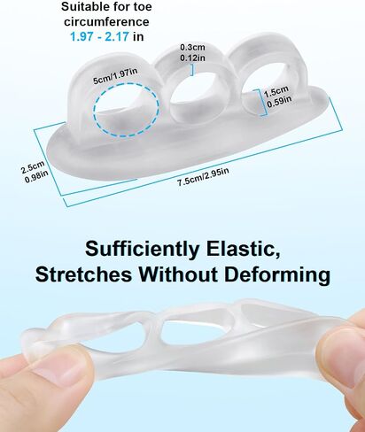 12 Pcs Silicone Hammer Toe Straightener Correctors, Hammertoe Cushions Pads Support, Gel Toe Separator Spacers for Women Men Claw, Curled, Bent, Overlapping, 3 Loops in Saudi Arabia