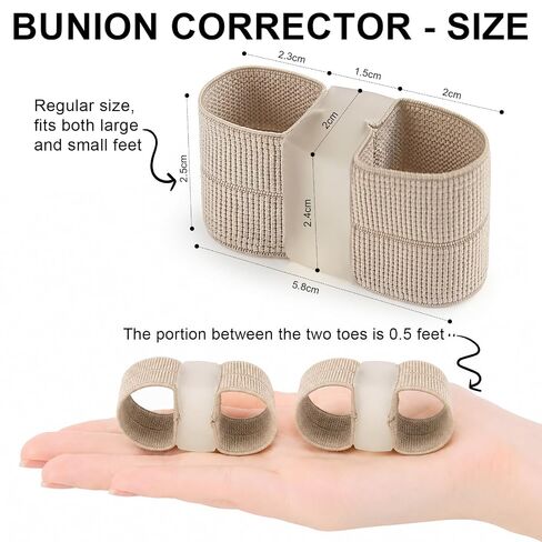 4pcs Bunion Aligner, Toe Alignment Splint for Women Men, Big Toe Spacers, Breathable in Kuwait