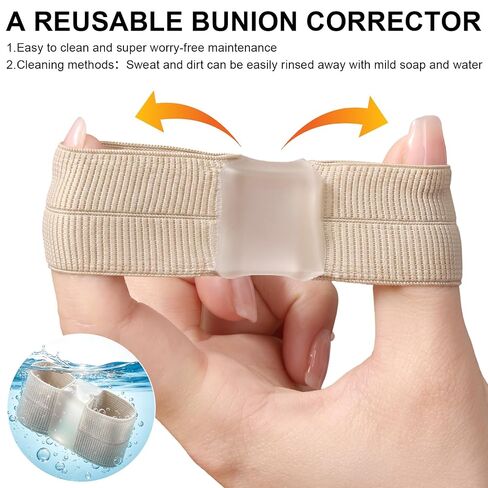 4pcs Bunion Aligner, Toe Alignment Splint for Women Men, Big Toe Spacers, Breathable in Kuwait