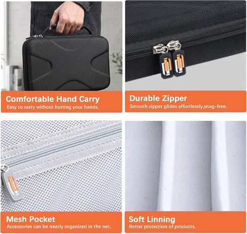 Legestori Travel Sunglasses Organizer​ Case,​ Portable Hard EVA Sunglass Carrying Case, Adjustable Slots Case for Multiple ​Sunglass Eyeglasses, Trendy Glasses Storage Box for Men Women (Case Only in Kuwait