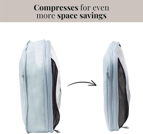 Baggallini Compression Cube 3-piece set - Lightweight Compression Packing Cubes for Travel in Kuwait