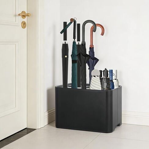 15 Umbrella Holder with Drip Tray, Umbrella Storage Indoor, Umbrellas Stand Rack Space, Saving Storage Organizer, Compact Umbrella Holder Indoor, Home Office Decor in Saudi Arabia