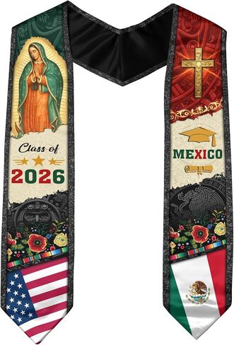 Mexican Flag Graduation Sash, Mexican Stole, Graduation Sash Mexico 2026 in Saudi Arabia