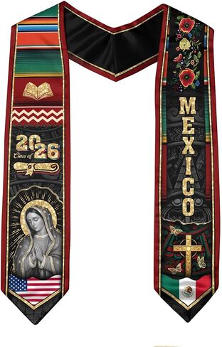 Mexican Flag Graduation Sash, Mexican Stole, Graduation Sash Mexico 2026 in Saudi Arabia