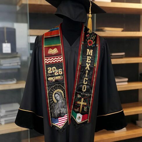 Mexican Flag Graduation Sash, Mexican Stole, Graduation Sash Mexico 2026 in Saudi Arabia