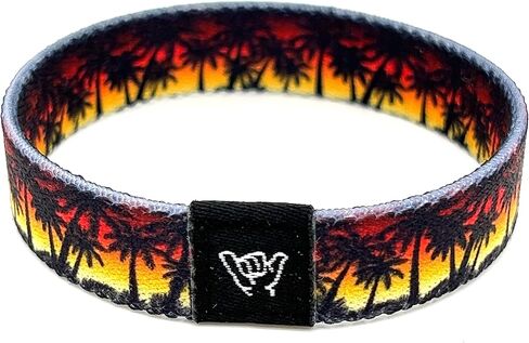 Hang Loose Bands - Coastal Surfer Beach Bracelet for Men, Women & Teens - Comfy Summer - Boho Reversible Wristband- Sunset Beach| Small: 6.5" (most common fitting size) in Saudi Arabia