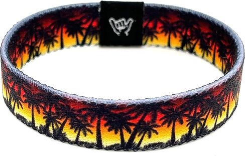 Hang Loose Bands - Coastal Surfer Beach Bracelet for Men, Women & Teens - Comfy Summer - Boho Reversible Wristband- Sunset Beach| Small: 6.5" (most common fitting size) in Saudi Arabia