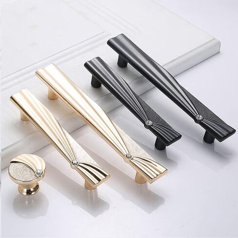 Cabinet Pulls Black zinc Alloy Furniture Handle, European Cabinet Drawer 2 Pieces in Kuwait