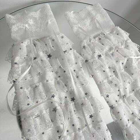 Trimmed Leg Sleeves with Drawstring Ribbon and Star Pattern Comfortable and Breathable Warmers for Girls in Kuwait