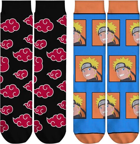 Odd Sox Naruto 2 Pack Fun Crew Socks for Men, Funny Gift, Mix & Match in Saudi Arabia