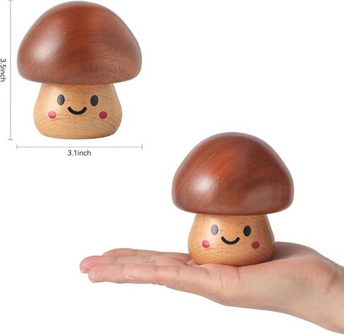 Cute Mushroom Wind-Up Music Box You are my sunshine Wood Mechanical Music Vintage Cottagecore Decor Ornament healing Gift for women,Birthday, Christmas,Valentine's Day,Mother's day Home Decoration in Saudi Arabia