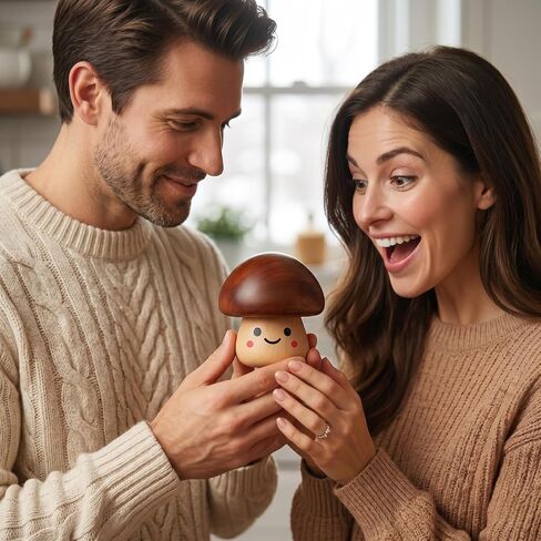Cute Mushroom Wind-Up Music Box You are my sunshine Wood Mechanical Music Vintage Cottagecore Decor Ornament healing Gift for women,Birthday, Christmas,Valentine's Day,Mother's day Home Decoration in Saudi Arabia