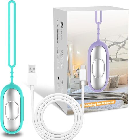 Handheld Sleep Aid Device- Sleep Anxiety Device for Relieving Anxiety and Stress, Improves Slumber for Adults and Students, 5 Adjustable Levels, USB Rechargeable, Easy to Carry（Orange & Blue） (Blue) in Saudi Arabia