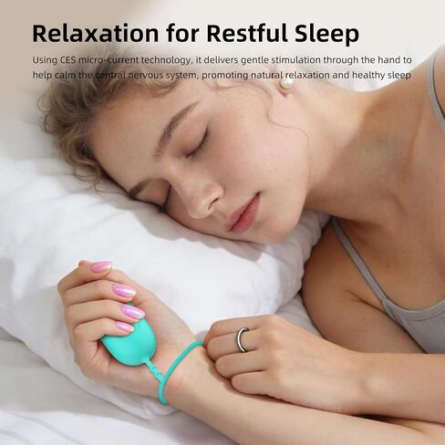 Handheld Sleep Aid Device- Sleep Anxiety Device for Relieving Anxiety and Stress, Improves Slumber for Adults and Students, 5 Adjustable Levels, USB Rechargeable, Easy to Carry（Orange & Blue） (Blue) in Saudi Arabia