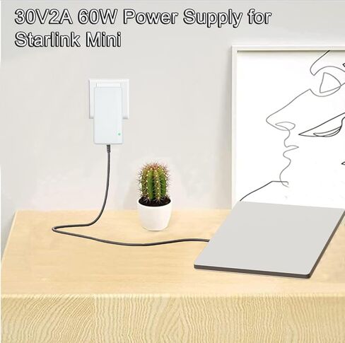 30V 2A 60W Power Supply Adapter for Starlink Mini Dish Fast Charger Starlink Accessories Replacement Power Adapter for Starlink mini Satellite Dish in Kuwait