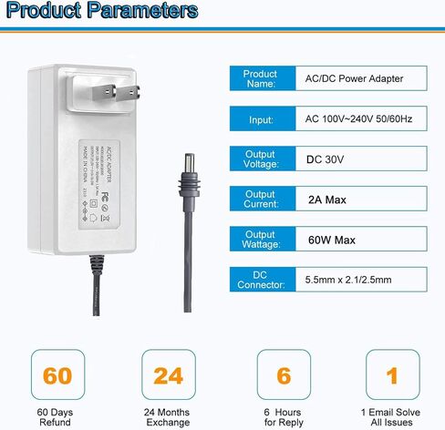 30V 2A 60W Power Supply Adapter for Starlink Mini Dish Fast Charger Starlink Accessories Replacement Power Adapter for Starlink mini Satellite Dish in Kuwait