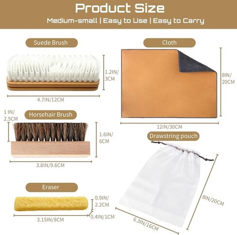 4Pcs Suede Brush and Eraser Set for Shoe Cleaning | Nubuck Boot Care, Suede Jacket Care in Saudi Arabia