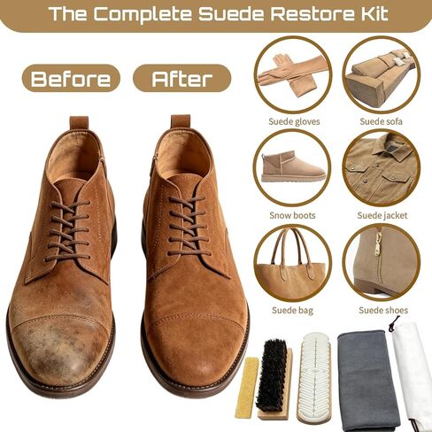 4Pcs Suede Brush and Eraser Set for Shoe Cleaning | Nubuck Boot Care, Suede Jacket Care in Saudi Arabia